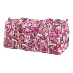 Very Bradley Paisley Meets Plaid Large Duffel Bag
